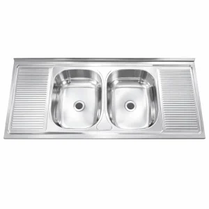 Lavaplatos Doble Sobreponer Doble Secador 150x50