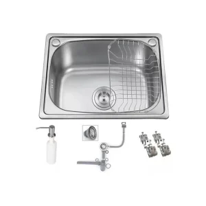 Lavaplatos Sobre Cubierta 46 x 42 x 20 cm Con Dispensador Y Cuerpo Plástico