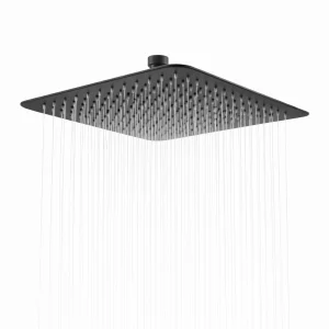 Plato Ducha Cuadrado Acero 25 cm Schwartz Negro