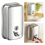 Dispensador Jabón Acero Inoxidable 800ml Baño Oficina Hogar Plateado - foto 7