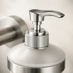 Jabonera Jabón Liquido Inox Acero Inoxidable Botella Vidrio Color Plateado - foto 3