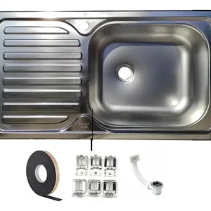 Lavaplatos Empotrado Simple 80x44 Secador Izquierdo Plate