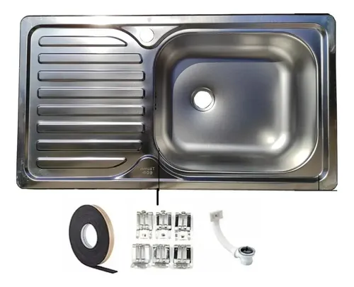 Lavaplatos Empotrado Simple 80x44 Secador Izquierdo Plate