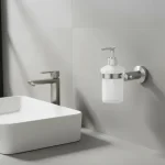 Jabonera Jabón Liquido Inox Acero Inoxidable Botella Vidrio Color Plateado - foto 5