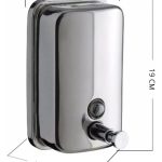 Dispensador Jabón Acero Inoxidable 800ml Baño Oficina Hogar Plateado - foto 2