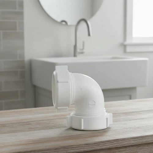 Sifón Codo 90 Plastico Blanco Para Desague Blanco