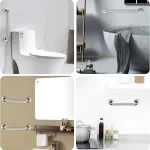 Barra De Seguridad Recta 30 Cm Ducha Baño Acero Inoxidable Plateado - foto 7