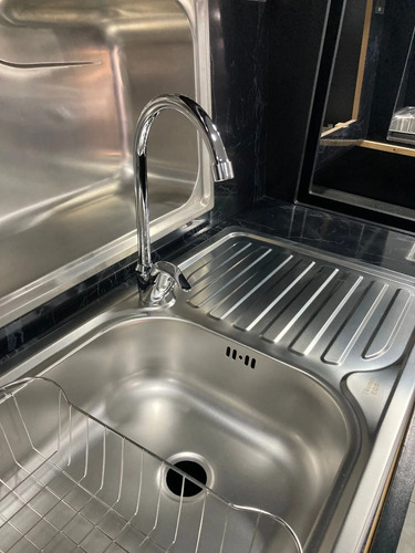 Lavaplatos 80x44 Acero Inox Llave Colomba + Canastillo Pack Plateado