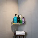 Organizador De Ducha Esquinero Triangular Baño Plateado - foto 4