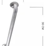 Barra De Seguridad Recta 30 Cm Ducha Baño Acero Inoxidable Plateado - foto 9