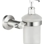 Jabonera Jabón Liquido Inox Acero Inoxidable Botella Vidrio Color Plateado - foto 4