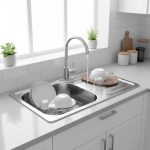 Lavaplatos 80x44 Acero Inox Llave Colomba + Canastillo Pack Plateado - foto 11