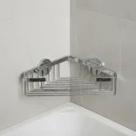 Organizador De Ducha Esquinero Triangular Baño Plateado - foto 2