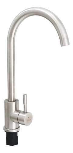 Llave Monomando Lavaplato Inox Acabado Cepillado Color Plateado