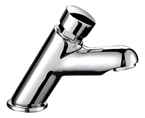 Llave Lavatorio Temporizada Punta Cuadrada Plateado