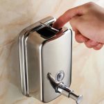 Dispensador Jabón Acero Inoxidable 800ml Baño Oficina Hogar Plateado - foto 5