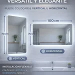 Espejo Rectangular Moderno 3 Luces Led Fría-calida Blanco - foto 3
